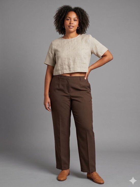 White Stag Pants - White Stag Brown Straight Leg Dress Pants Size 12 Lagenlook Preppy